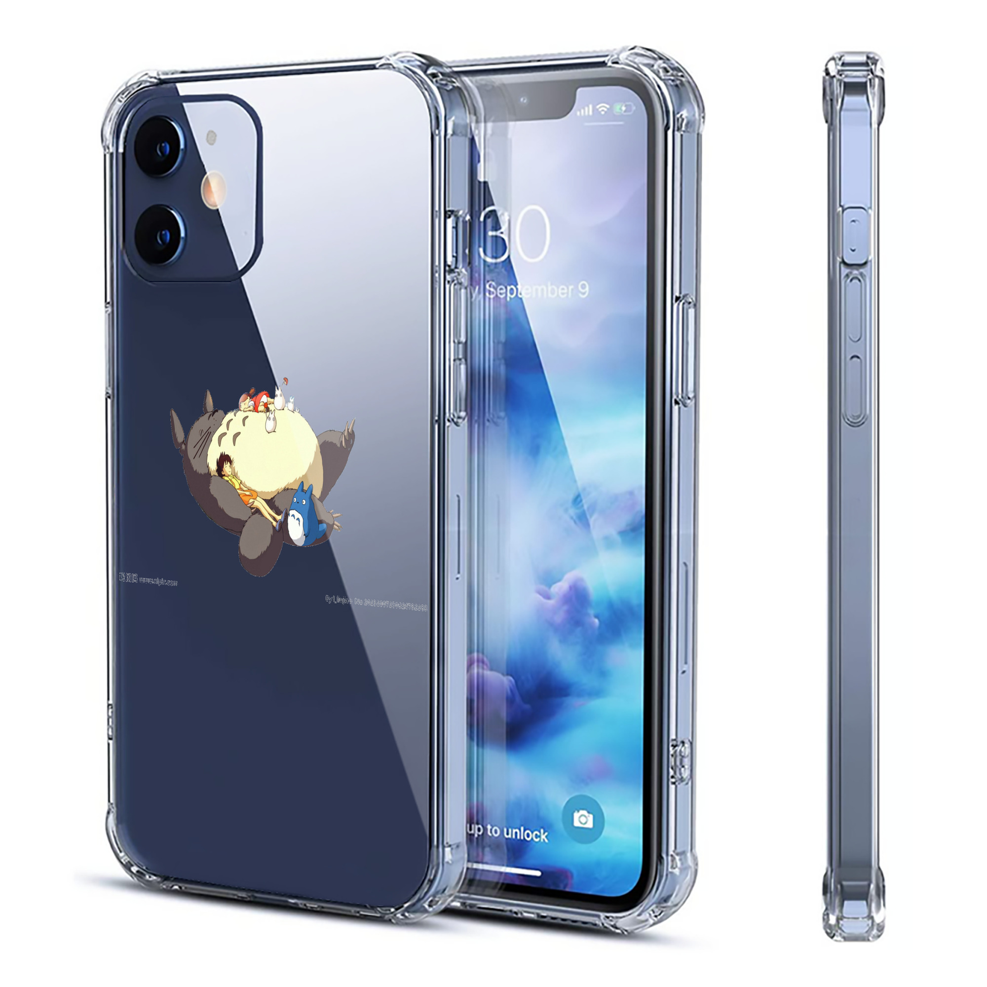 （画像用） となりのトトロ 草壁メイ 草壁サツキ My Neighbor Totoro Satsuki Kusakabe Mei Kusakabe 【iPhone 12シリーズ対応】透明スマホケース（クリアソフトケース）